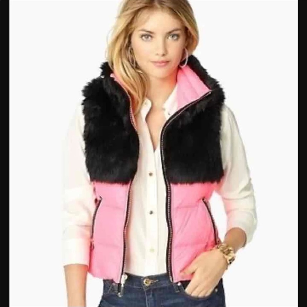 Juicy couture vest fur coat outerwear jacket xsml